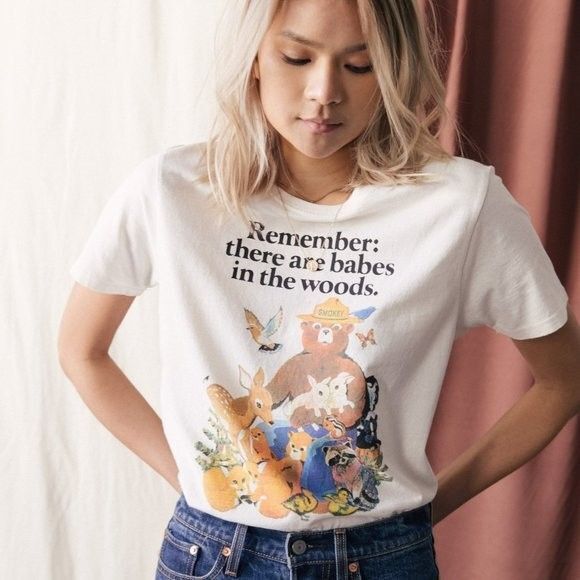 Urban Outfitters Desert Dreamer XL Smokey Bear Babes In The Woods T-Shirt NWT - Picture 1 of 8